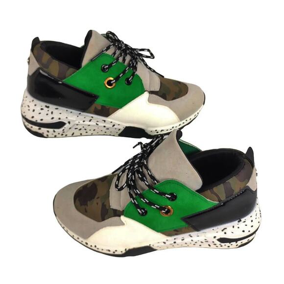 La Sheelah Camo Colorblock 2.5" Wedge Heel Shoes Sneakers Women's 8 Animal Print - Picture 8 of 9